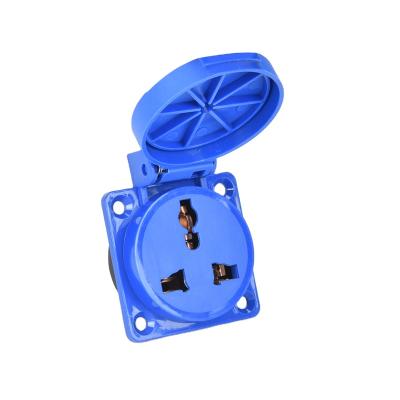 China 2021 Hot Selling Industrial Power Supply IP44 2Pin Outdoor Waterproof Industrial Socket for sale