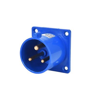 China High quality industrial promotion ip44 3p power socket panel mount socket for sale