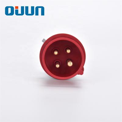 China PA66 3P+E 32A 380V 6h Industrial High Quality Male Electrical Sockets for sale