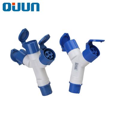 China 2021 Blue Industrial Wholesale Electrical Plug Sockets Industrial Female Socket for sale