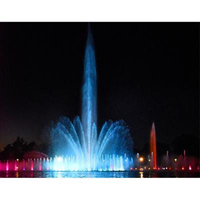 China Small Lake Water Fountain Outdoor Floating Dancing Dance To Music With DMX Control For Decoration for sale