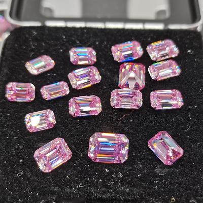 China Spark Wholesales 0.8ct-1-2 Carat Diamond Loose Cut Pink Green Moissanite for sale