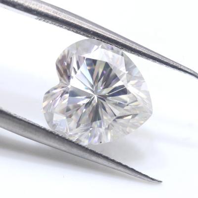 China Wholesale high quality sparkle heart cut 6.5mm 1 carat 2ct 3ct D VVS white moissanite diamond for sale