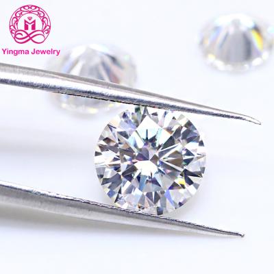 China Factory wholesale sparkle 3mm-11mm 0.1carat 5ct loose round VVS1 DEF white color diamond moissanite with certificate for sale