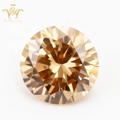 China Fire Color or Champagne CZ Diamond Cut Stone Set Around Zircon Stones for sale