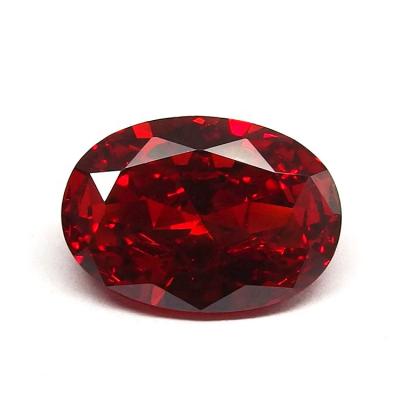 China Wuzhou Gems Medium Garnet Oval Shape CZ Stone Color Or Zirconia Set Of Fire for sale