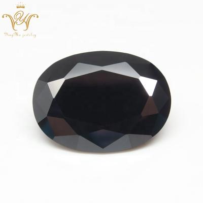 China Fire Gemstone Black Zircon Zircon Artificial Color Or Oval Play for sale