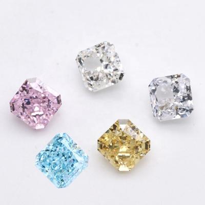 China Wholesale Color Game Or Fire 6A Synthetic Zircon Stone Square Octagon Iced Out Loose Cut Zircon Gemstone For CZ Jewelry Making for sale