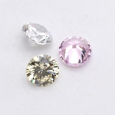 China Wholesale Price Round Zirconia Stones 6A CZ Color High Quality Game Or Fire 8mm Gemstones Luxury Iced Cut Loose Zircon Stones for sale