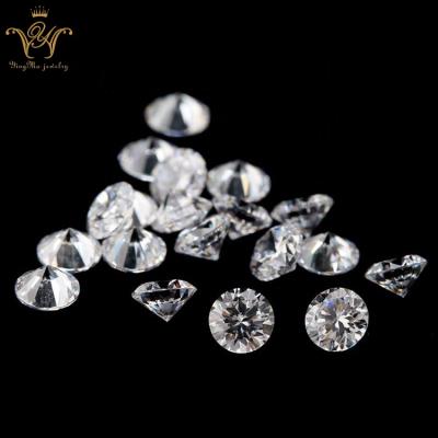 China Color Play Or Wholesale Fire Round Brilliant Cut White Zircon CZ Stone for sale