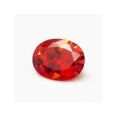 China China Wholesale Color Play Or Fire Diamond Cut Loose Gemstone Oval Shape Zircon for sale