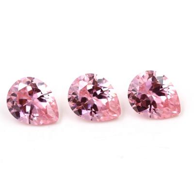 China Color Set or Fire Most Popular Artifitial CZ Gemstone Pear Shape CZ Stones in Colors High Quality Zircon For Jewerly Making for sale