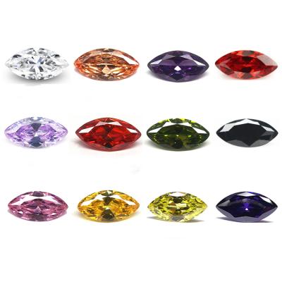 China Color Set Or Fire Change High Quality Synthetic Marquis Wholesale Color Price Loose CZ Zircon Stones Gemstones For Jewerly Making for sale