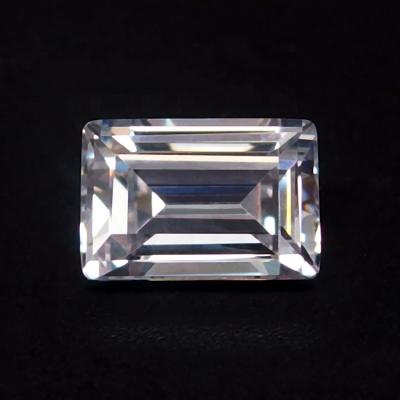 China Loose Color Play Or Fire Step Reduced White CZ Price Per Carat Zircon for sale