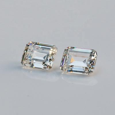 China Color Play Or Fire Octagon Shape 8x10 Mm High Quality White Green Cut Zirconia for sale