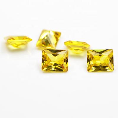 China Color Set Or Fire Wholesale Synthetic Zircon Gemstone In Colors Rectangle Shape CZ Stone In Variety Sizes Loose Zircon For Jewelry for sale