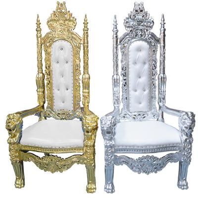 China Modern Hot Cheap Royal Back Throne Luxury Sale King And Queen High Wedding Chairs Banquet Chairs for sale