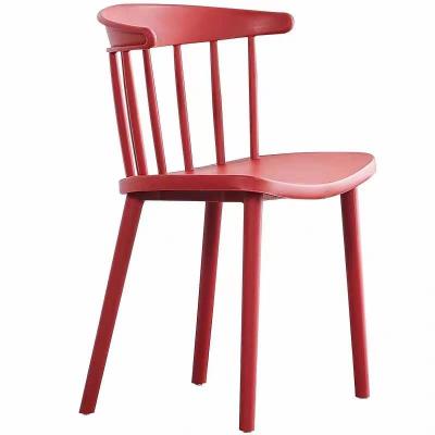 China Stackable All Arm Cheap Home Chairs Outdoor Designer Plastic Restaurant Dining Chair Garden for sale