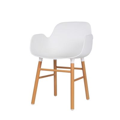 China Factory Price Minimalist Cheap Nordic Home Furniture Plastic Top With PU Cushion Leather Chair for sale