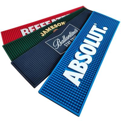 China Custom PVC Bar Mat Beer Mat Water Filter Viable Non-Slip Mat for sale