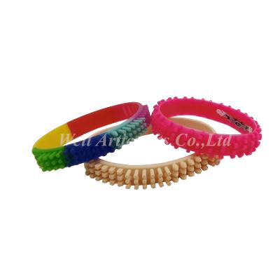 China Health Care Institutes Cool Cheap 3D Tire Silicone Wristband Funny Embossed Silicone Rubber Wristband With 3d Logo for sale