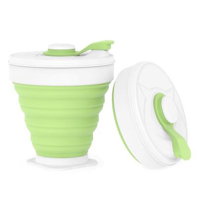 China Multifunctional collapsible travel collapsible drinking telescopic folding minimalist hot portable silicone cup coffee cup silica cup for sale