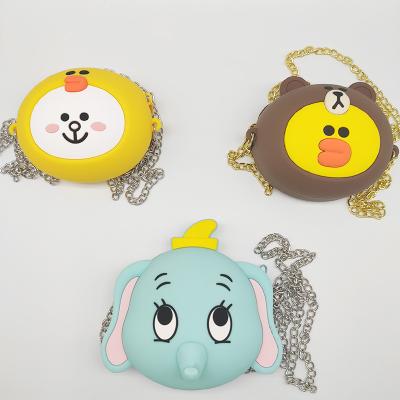 China Baking Cartoon Coin Purse Girls Clip Bag Mini Crossbody Bag Earphone Key Storage Kawaii Mini Wallet Chain Zipper Silicone for sale