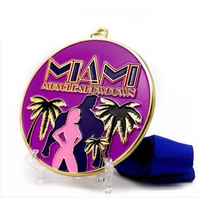 China Wholesale Europe Metal MEDALS Customized Painting Marathon Medal Wholesale Sport for sale