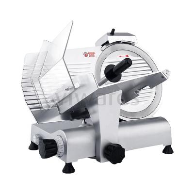 China Hot Selling Hotels Semi-automatic Frozen 220 Mm Restaurant Fish Meat Sausage Cheese Italy Blade Tefflon Meat Slicer Electric for sale