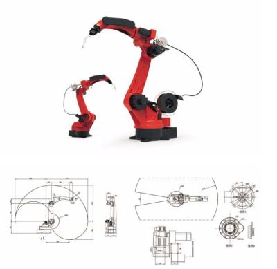 China 6 AXIS TIG / MIG / Pinch Welder Industrial Welding Robot arm for sale