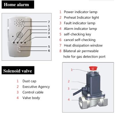 China hot sale combustible gas leak detection alarm, wired stand-alone detector for household kitchen for sale