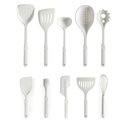 China Nonstick High Temperature Resistant Silicone Pot Spatula Household Scraper Silicone Cooking Kitchen Milk White Viable Silicone for sale