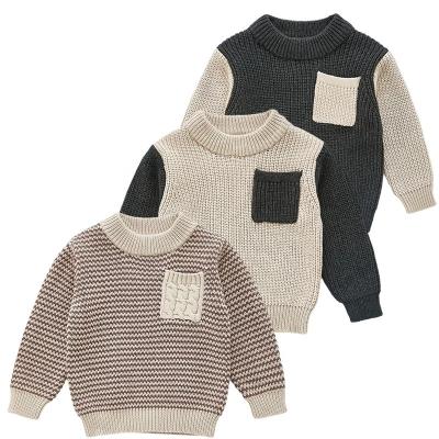 China Autumn Winter Baby Boys Sweater Anti-Shrink Children Knitted Jumper Toddler Striped European American Style Boy Clothes Kids Sweater for sale