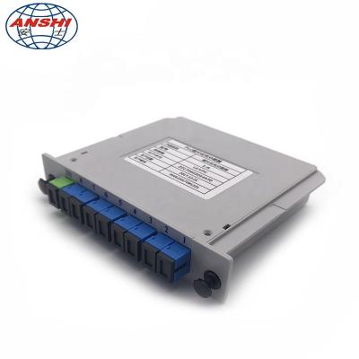 China FTTx Solution ANSHI 1x8 SC/UPC PLC Splitter FTTH LGX PLC Splitter for sale