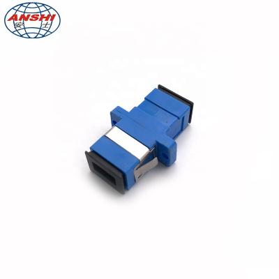 China FTTx Solutions Simplex Plastic Single Mode Anshi SC/UPC Fiber Optic Adapter for sale