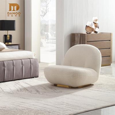 China Hot Sale Modern Furniture Luxury Top DAMOOVelvet Single Fabric One Seater Sofa Chair Set For Home Sofa White Living Room Furniture for sale