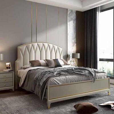 China Luxury Modern Home Furniture Genuine Leather Luxury Furniture For Bedroom for sale