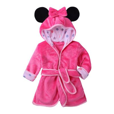 China Factory direct sales kids bathrobe QUICK DRY design multicolor home custom made polyester cartoon bathrobes wholesale for sale