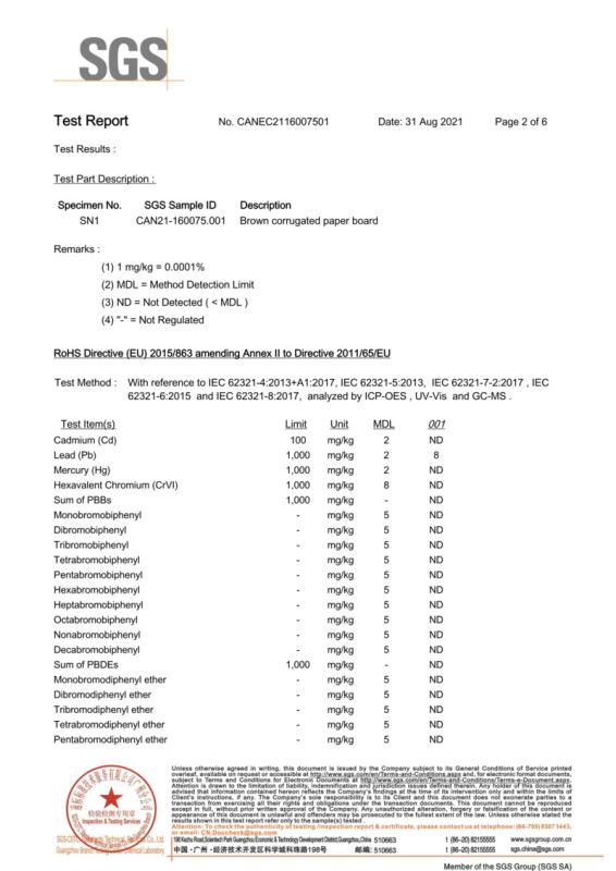 RoHS - Guangdong Haobainian Packaging Technology Co., Ltd.