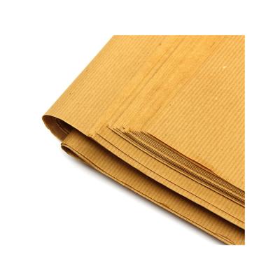 China Brown Kraft Paper Ribbed Kraft Paper Roll Factory Custom Wholesale Stripe Size Anticurl, Ribbed for sale