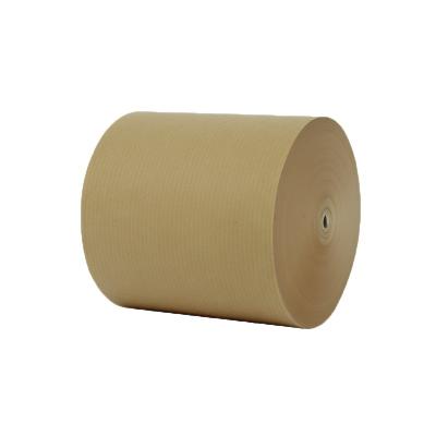 China High Quality Anticurl Printed Ribbed Kraft Paper Roll For Gift / Christmas / Flower Wrapping for sale