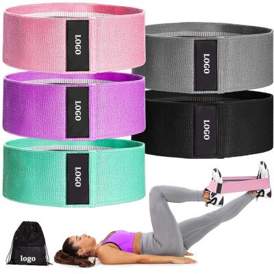 China Yoga Exercise Cloth Lifting Resistance Bands 5 Levels Exercise Bands Resistance Loops For Legs And Butt for sale