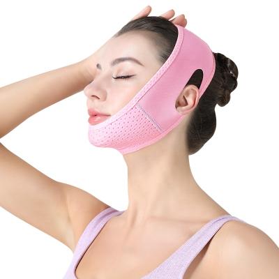 China High Elasticity Adjustable Chin Strap V Face Mesh Cloth Material Belt Breathable Hot Selling Elastic Chin Wrap for sale