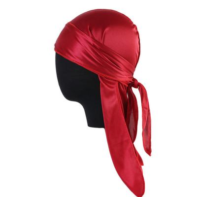 China Thick Silky Durag Bandanas Turban Wigs Mens Satin Durag Biker Headwear Hair Accessories RAR-223 for sale