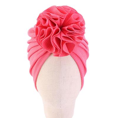 China Summer Newborn Autumn Infant Toddler Kids Bonnet Beanie Cap Baby Accessories Turban Spring Big Flower Striped Baby Hat for sale