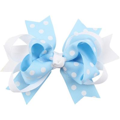 China New Style Polyester Children's Hair Clip Polka Dot Bow Hair Accessories Girls Multicolor Turban for sale