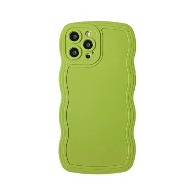 China Shockproof Suitable For iPhone 14,13,12,11, X Series, Solid Color Big Wave Torque Anti Drop Soft Shell for sale