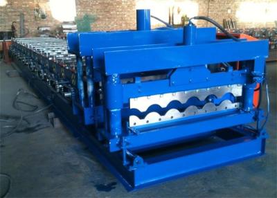 China Type 830 Arch Profile Glazed Tile Roll Forming Machine Hydraulic Power And Decoiler for sale