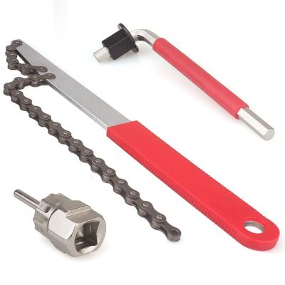 China Multi Functional Bike Cassette Removal Tool With Chain Whip And Auxiliary Wrench , Bicycle Sprocket Removal Tools Sprocket Remover for sale