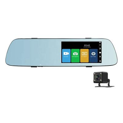 China Car Road Recorder On The Front Mirror 5 Inch Display Rear View Mirror Auto Recorder Car DVR Auto DVR Generalplus Touch Screen Car Dash Camera And Rear View VCR Te koop